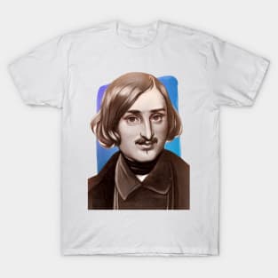 Russian Novelist Nikolai Gogol illustration T-Shirt